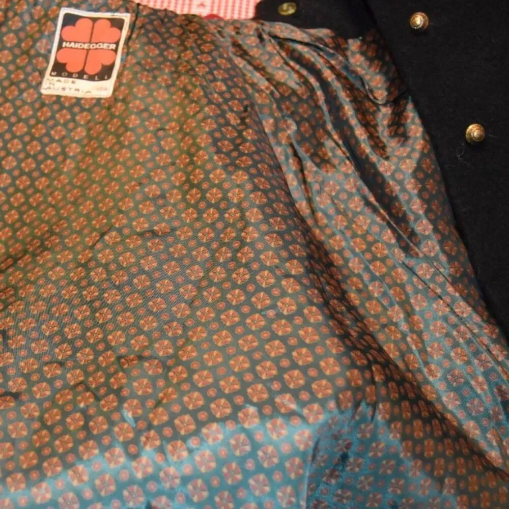 Child's Haidegger Wool Laden Cape or Poncho Austrian Made Black Size 4T